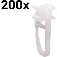 Deco-Raum Gardinengleiter X-Gleiter, mit Faltenlegehaken für Gardinenschienen, (200-St), für 6mm Innenlaufschienen Laufschienen Schlaufengleiter