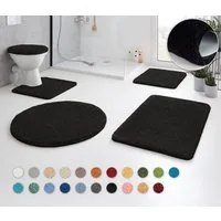 Kleine Wolke Badematte RELAX, Badvorleger, Badezimmer Teppich, Höhe 30 mm, rutschhemmend beschichtet, fußbodenheizungsgeeignet, Polyacryl, WC-Deckelbezug, WC-Deckelbezug, Badteppich, meliert, rechteckig, rund & als Set erhältlich