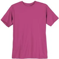 redfield Rundhalsshirt Redfield Übergrößen Basic T-Shirt fuchsia Tom