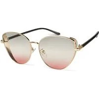 styleBREAKER Sonnenbrille Cateye Sonnenbrille mit Glitzer Side Shield (1-St) Gradient