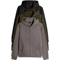 The Set Sweater The Set Reißverschluss-Hoodies, 3er-Pack (3-tlg)