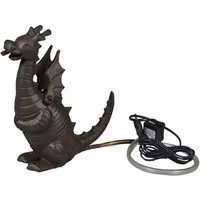 matches21 HOME & HOBBY Gartenfigur Wasserspeier Drache 26 cm, (1 St), Wetterfest, Witterungsbeständig