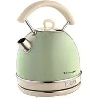 Vintage Wasserkocher Green, rund hellgrün, 2.000 Watt, 1,7 Liter