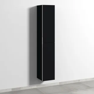Sanipa 3way Hochschrank mit 2 Türen, Schwarz-Matt BS09108