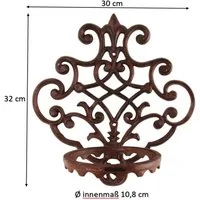 esschert design Übertopf Blumentopfhalter–dekorative Wandhalterung für einen runden Pflanztopf