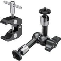 Neewer Kamerahalterung ST15C 15cm Magic Arm, verstellbar, mit Super Clamp, 2kg Traglast, (Packung, 1-tlg., 1/4" und 3/8" Gewinde, 1/4" Schrauben für Blitz/Monitor SmallRig)