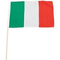 VertriebsArena GmbH Fahne Italien-Fahne 30x45cm mit Holzstock