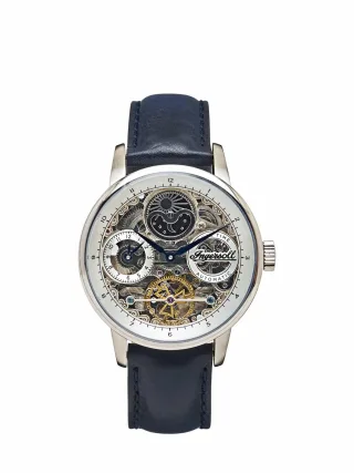 Ingersoll Herren Uhr The Jazz Blau Edelstahlgehäuse mit gehärtetem Mineralglas