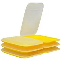 Engelland Frischhaltedose Aufschnittdosen, Kühlschrankbox, Kunststoff, (Vorteils-Set, 6-tlg., mit transparentem Deckel), stapelbar, platzsparend, Ordnung im Kühlschrank, Organizer, Stapelbox