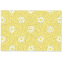 MuchoWow Fußmatte Gänseblümchen - Pastell - Weiß - Gelb - Blumen, Rechteckig, innen Schmutzfangmatte, Tür, Schmutzfänger Flur, Teppich 60x40 cm