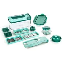 Genius Zerkleinerer Nicer Dicer Fusion Set 13-tlg., Einfach, praktisch, sicher und platzsparend!