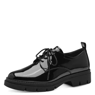 Tamaris - Da.-Schnürer black patent - Gr. - 40