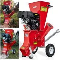 Hecht Messerhäcksler Gartenhäcksler Benzin 6421, 8,90 cm max. Astdurchmesser, 13 PS, 10 Häckselmessern, 389 cm³, Transporträder