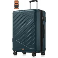 SONGMICS Hartschalen-Trolley Kofferset, 360° Rollen, robuster Reisekoffer, Bordcase, ABS, TSA-Schloss, Zahlenschloss, Koffergurt, erweiterbar, groß