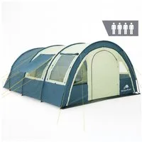 CampFeuer Tunnelzelt Zelt Multi für 4 Personen, Blau / Sand, Tunnelzelt mit Vorraum, 5000 m, Personen: 4