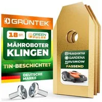 GRÜNTEK Rasenmähermesser GRÜNTEK Mähroboter Ersatz-Klingen Set 18-tlg (18-St), kompatibel mit Husqvarna/Gardena/Navimow