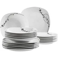 MÄSER Teller-Set LONDRA, Geschirr-Set, Porzellan (18-tlg), 6 Personen, Porzellan, Teller Set