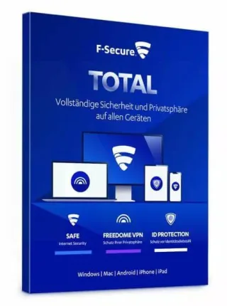 F-Secure Total Security & VPN 2026 (Gerät(e): 1 Gerät / Jahr(e): 2 Jahre)