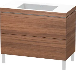 Duravit L-Cube c-bonded Set bodenstehend Nussbaum Matt 1000x480x698 mm - LC6938N7979 LC6938N7979