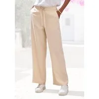 LASCANA Schlupfhose für den Sommer mit weitem Bein mit Bindeband, Palazzohose aus Lyocell mit Taschen