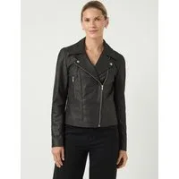Y.A.S Lederjacke YASSOPHIE LEATHER JACKET mit Biker Details