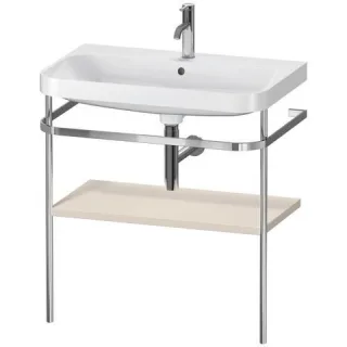 Duravit Happy D.2 Plus c-shaped Set mit Metallkonsole Taupe Supermatt 775x490x850 mm - HP4837O8383 HP4837O8383