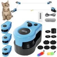 Clanmacy Tier-Intelligenzspielzeug Elektrisches Katzenspielzeug mit 3 Modulen USB-C, Fernbedienung