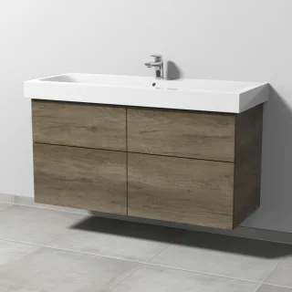 Sanipa 3way Waschtischunterbau zu Geberit iCon Waschtisch mit 4 Auszügen, Eiche-Nebraska SM65537