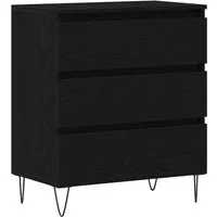 vidaXL Sideboard Sideboard Schwarz Eichen-Optik 60 x 35 x 70 cm Holzwerkstoff (1 St)