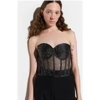 No Matter What Crop-Top Crop-Corset-Bustier