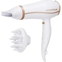 Aigostar Haartrockner Föhn, Ionen-Haartrockner Negative Händetrockner mit Diffusor, 2200,00 W, Faltbar, 3 Temperatureinstellungen, 2 Geschwindigkeiten