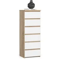 Raumhirsch Furniture Kommode mit 6 Schubladen 40 cm breit Holz Schrank, (viele Farbvarianten - Maße: 109 x 40 x 35 cm) - Hochwertig & stabil