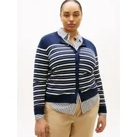 Tommy Hilfiger Curve Strickjacke CRV CO JERSEY FINE GG C-NK CARDI in großen Größen