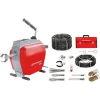 Rothenberger Rohrreinigungsmaschine Rohrreiniger R600 230V + Spiral/Wz.Set (7.2687+7.2, 690 W, Universell einsetzbar im Innen- und Außenbereich