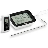 ADE Bratenthermometer Funk-Grillthermometer mit Touch-Display, mit Funkempfänger, Fühler aus Edelstahl, 5 Garstufen, Touch-Display
