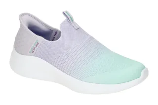Skechers 150183 LVTQ Damen Slipper Gr?n Lavendel T?rkis Air Cooled Memory Foam