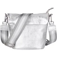 MIRROSI Umhängetasche Damen, Crossbody Bag, Echtleder Made in Italy (1 Tasche 2 Gurte oder Basic Version 1 Tasche 1 Gurt), 24x18x12cm (BXHXT)