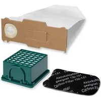 PRIMEBAG Staubsaugerbeutel 10 Filtertüten und Filter passend für Vorwerk Kobold 130 131