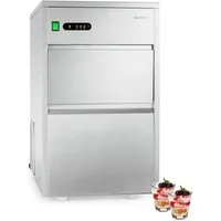 Klarstein Eiswürfelmaschine Powericer XXL Eiswürfelmaschine 160 W 25 kg/24h 6 kg Edelstahl, Eiswürfelbereiter Ice Cube Maker industriell für Gastro & Bar