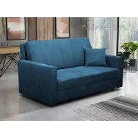 MIRJAN24 Schlafsofa Viva Bis Premium III, mit Bettkasten und Schlaffunktion, inkl. Kissen, Schwarz Metallfüße, Wellenfeder, 3 Sitzer
