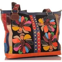 KMISSO Henkeltasche Damen Leder Patchwork Umhänge Henkel Schulter Tasche 30684 (1-tlg), im eleganten Look