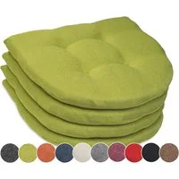 sunnypillow Stuhlkissen 4er Set Auflage 40x40 für Stühle, Bänke in Haus und Garten dick 5cm, Sitzkissen Sitzauflage Stuhlauflage Gartenkissen Esszimmerstuhl