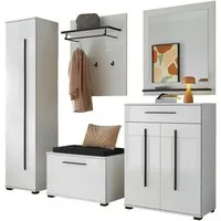 Home affaire Garderoben-Set Cantara, moderne Garderobe, Komplettset mit viel Stauraum, (Komplett-Set, 5-St)