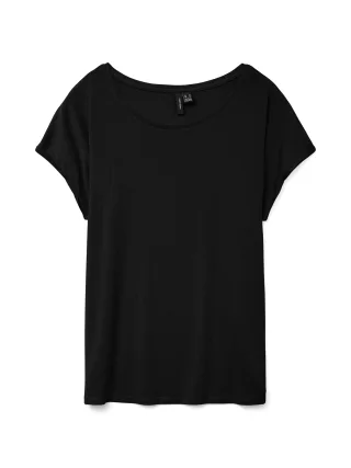 VERO MODA - VMAVA PLAIN SS TOP JRS NOOS Black - Gr. - XS