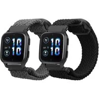kwmobile Smartwatch-Armband 2x Uhrenarmband für Garmin Venu Sq 2 Music / Sq 2 / Vivoactive 6, Fitnesstracker Band Set aus Nylon - Ersatzarmband Smartwatch