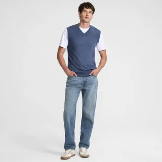 CashTouch Feinstrick-Pullunder, Herren,  Blau, Polyester, by Lands' End