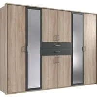 Wimex Kleiderschrank Diver Drehtürenschrank mit Spiegel, 180, 225 o. 270cm breit Bestseller Schlafzimmerschrank wahlweise 3 Innenausstattungen