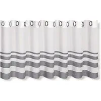 Gerster Scheibengardine Eskil (1 St), Ösen, halbtransparent, HxB: 50x140, mit modernem Streifen Design