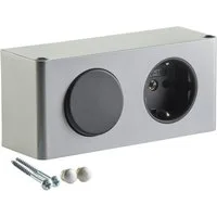 SO-TECH® Steckdose Powerbox für Spiegelschränke silbergrau inkl. Lichtschalter, 1-St., Stromversorgung für 12 V LED-Beleuchtung