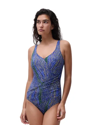 Femilet by Chantelle - Taula T-Shirt-Badeanzug; bügellos blue snake - Gr. - 44